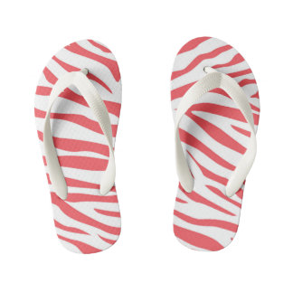 Kids Zebra Stripe Flip Flops