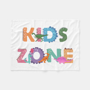 Kids Zone Dinosaurs Fleece Blanket