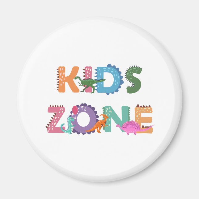 Kids Zone Dinosaurs Magnet (Front)