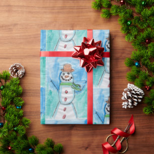 KidsArt fo CHOC - Snowman Happiness Wrapping Paper