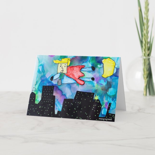 KidsArt for CHOC - Super Hero Thank You Card (Front)