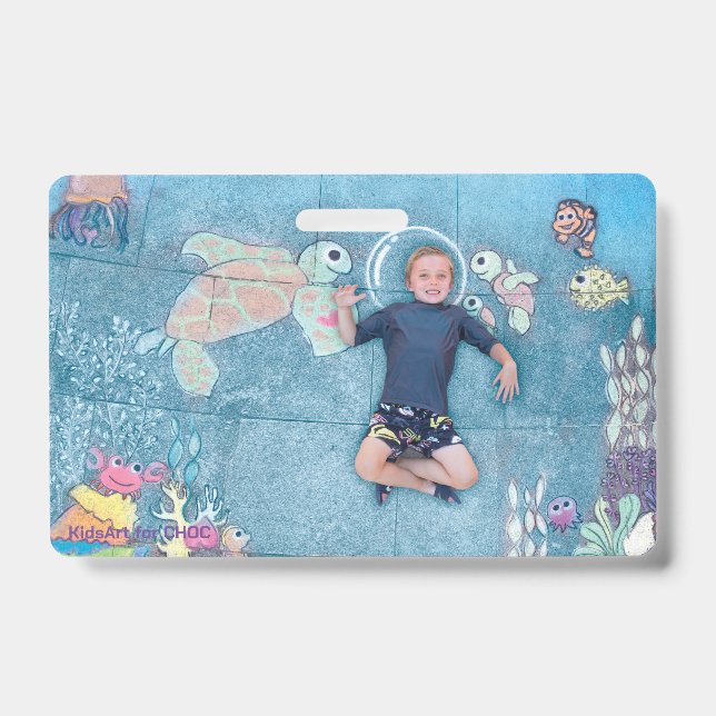 KidsArt for CHOC - Underwater Explorer ID Badge (Front)