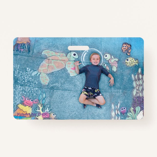 KidsArt for CHOC - Underwater Explorer ID Badge (Front)