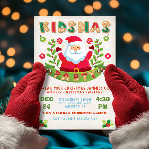 Kidsmas Christmas Holiday Children's Party Invitation