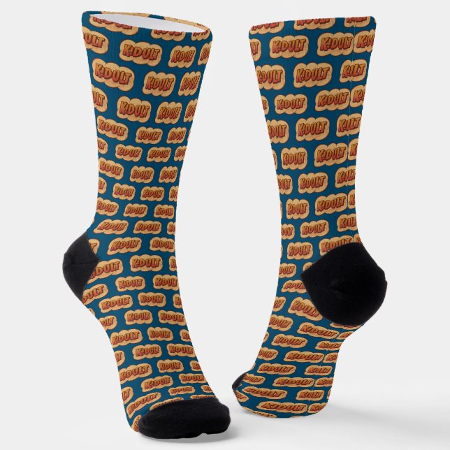 KIDULT - An Adult who is a Kid at heart - Cartoon  Socks (Angled)