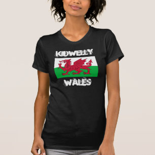 Kidwelly, Wales with Welsh flag T-Shirt