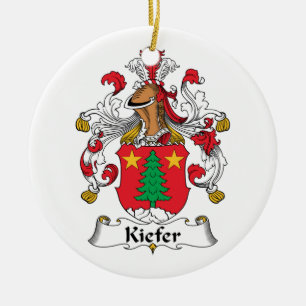 Kiefer Family Crest Ceramic Tree Decoration