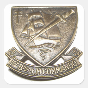 Kieffer commando - Badge 1st BFMC Square Sticker