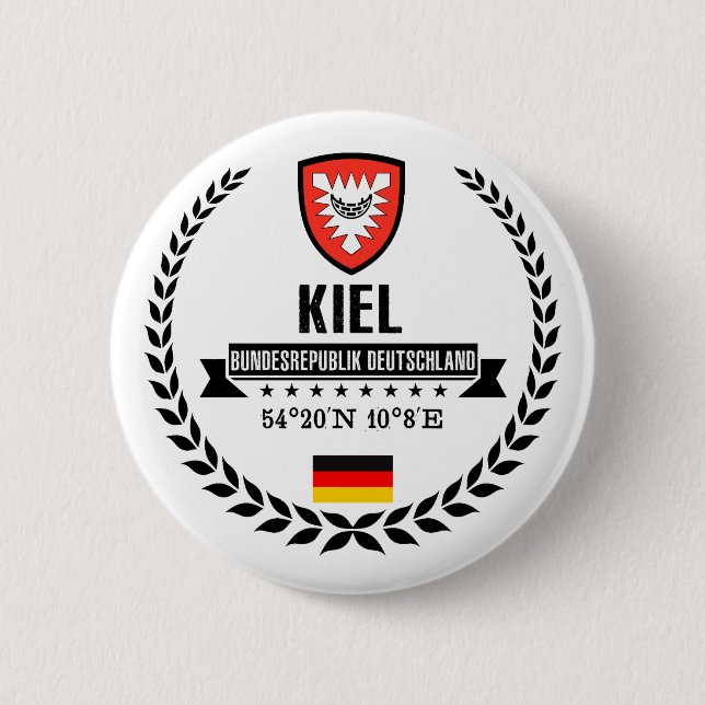 Kiel 6 Cm Round Badge (Front)