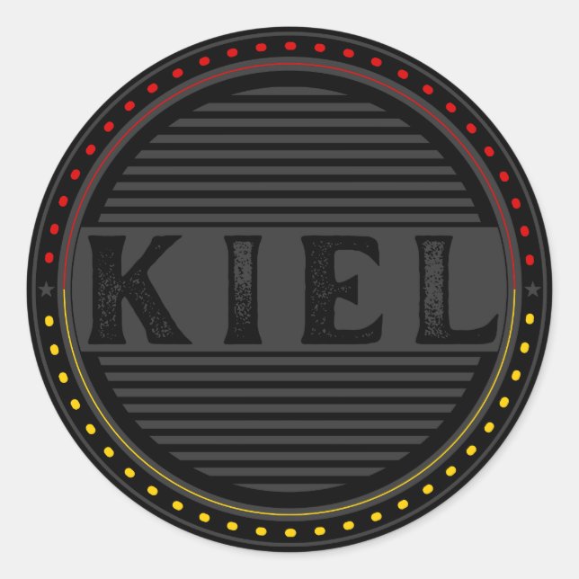 Kiel City Pride Emblem – German Identity Classic Round Sticker (Front)