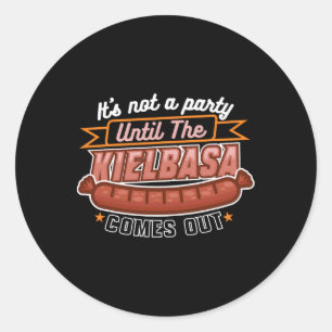 Kielbasa Poland Meat Sausage Food Lover Polish Men Classic Round Sticker