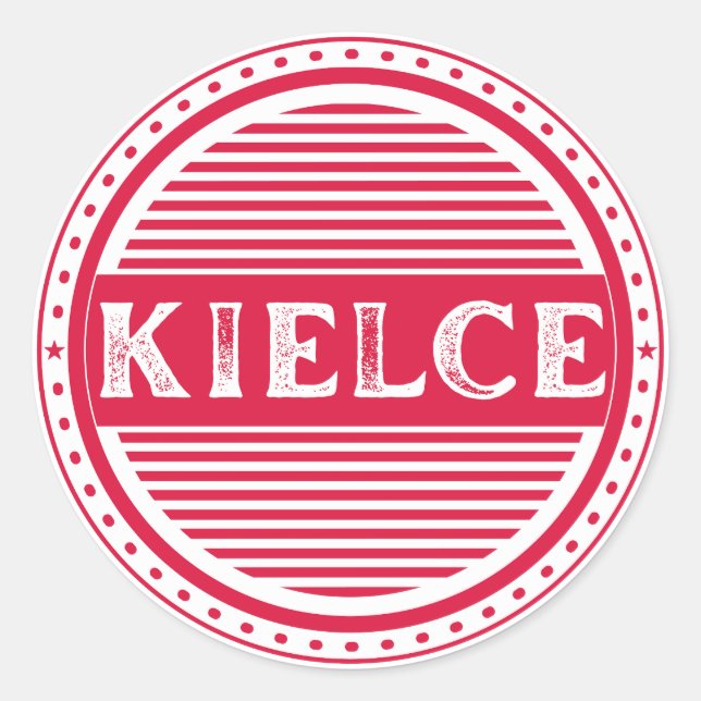 Kielce City Pride Emblem – Polish Identity Classic Round Sticker (Front)