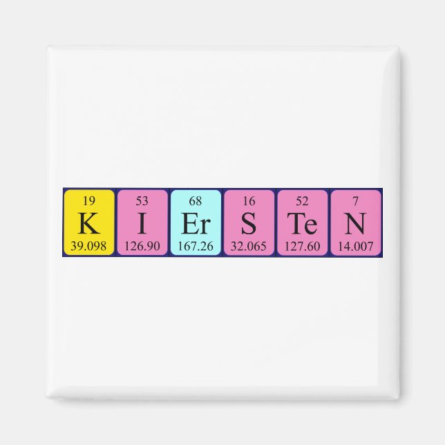 Kiersten periodic table name magnet (Front)