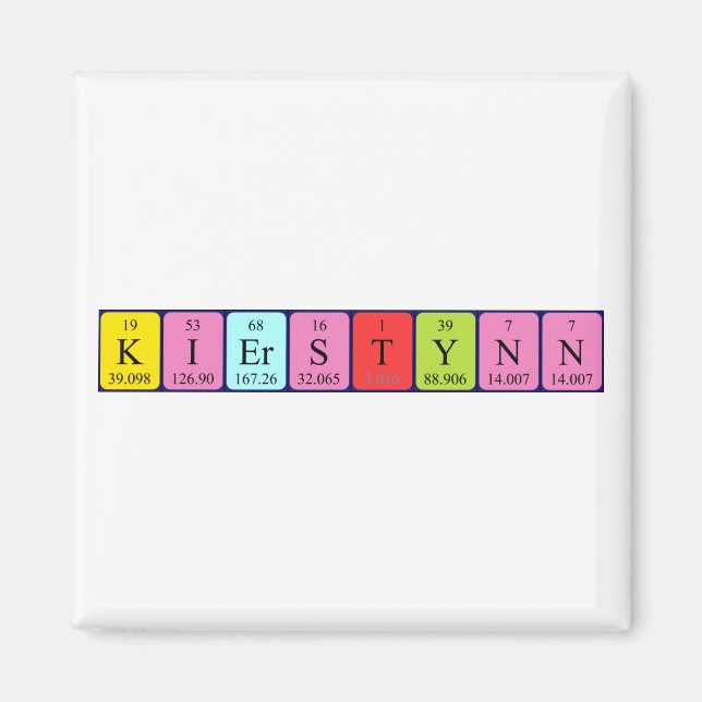 Kierstynn periodic table name magnet (Front)