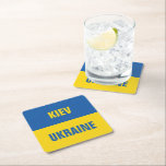 Kiev Ukraine national flag paper drink coasters<br><div class="desc">Kiev Ukraine national flag paper drink coasters. Available in different shapes like square,  heart or round shape. Great for pub,  cafe,  resaurant,  home,  office and other places. Transferable design to other products.</div>