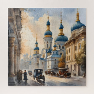 Kiev Ukraine watercolor Jigsaw Puzzle