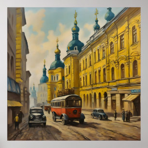 Kiev Ukraine watercolor Poster
