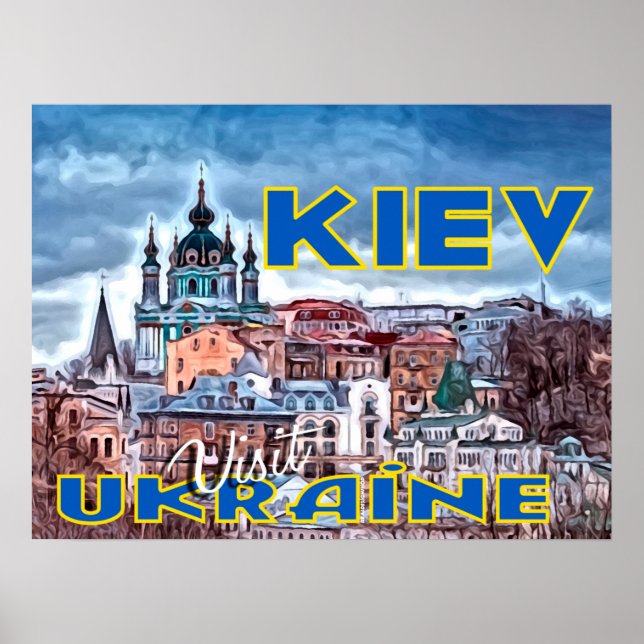 Kiev, Visit Ukraine Poster (Front)