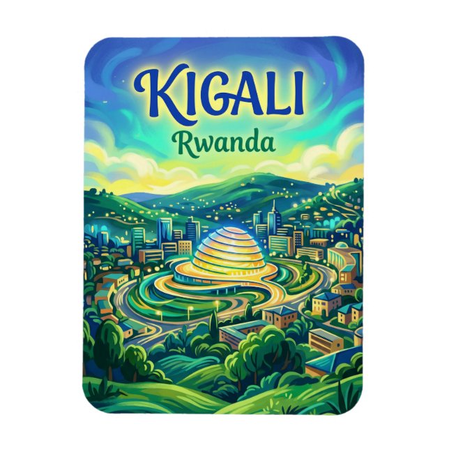 Kigali Convention Centre Rwanda Magnet (Vertical)