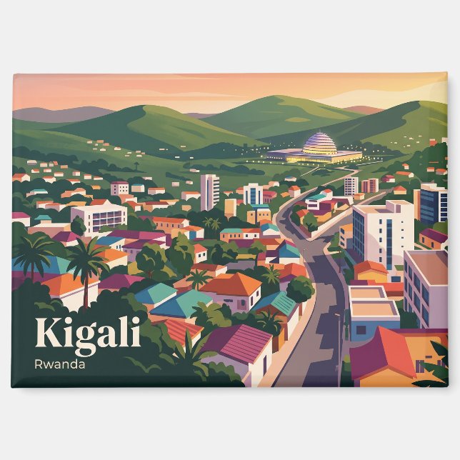 Kigali, Rwanda Magnet (Front)