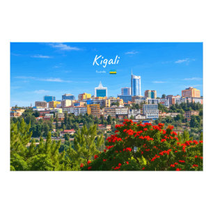 Kigali, Rwanda - Modern Cityscape Skyline Photo Print