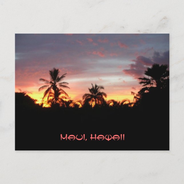 Kihei Sunset Postcard (Front)