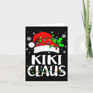 Kiki Claus Christmas Lights Pajama Family Matching Card