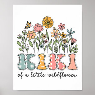 Kiki Of The Little Wildflower Baby Birthday Floral Poster