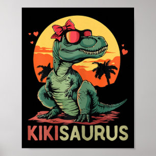 Kikisaurus Dino Dinosaur Kiki-saurus T-rex Mother' Poster