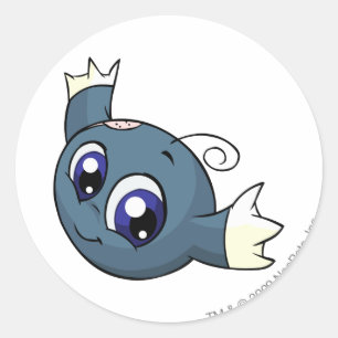 Kiko Blue Classic Round Sticker