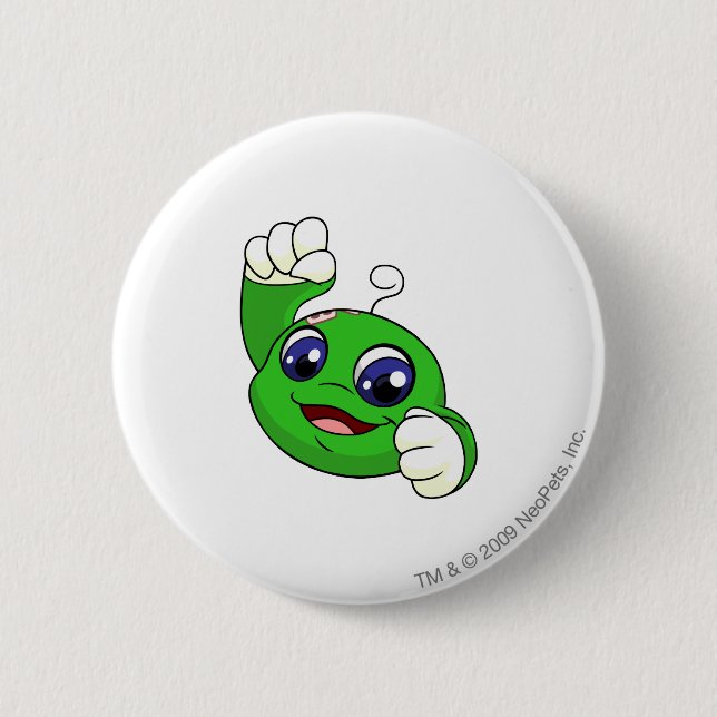 Kiko Green 6 Cm Round Badge (Front)