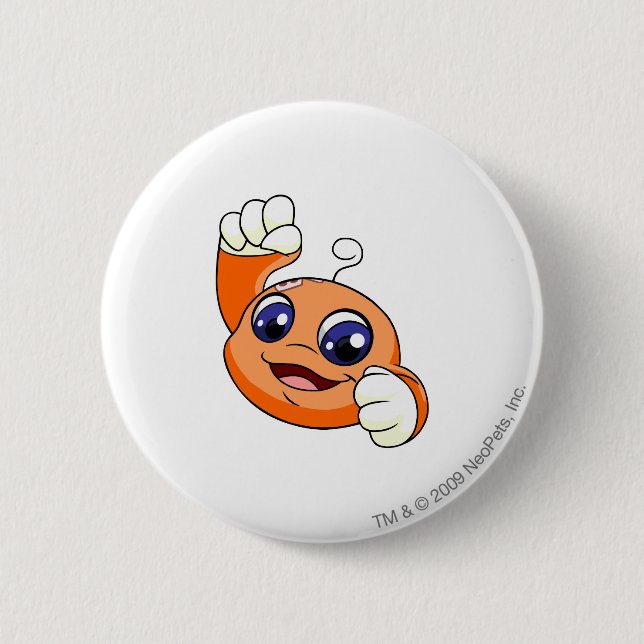 Kiko Orange 6 Cm Round Badge (Front)