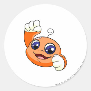 Kiko Orange Classic Round Sticker