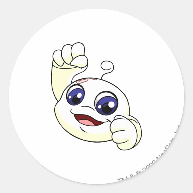 Kiko White Classic Round Sticker (Front)