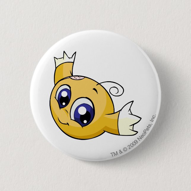 Kiko Yellow 6 Cm Round Badge (Front)