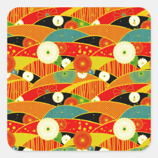 Kiku and Ougi Square Sticker