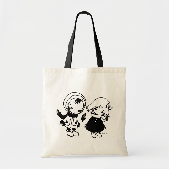 Kikuo Music Radio / Hoshi-kun Tsuki-chan tote bag (Front)