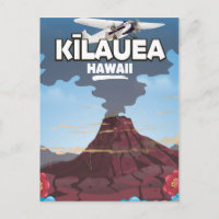 Kīlauea Hawaii Volcano travel poster