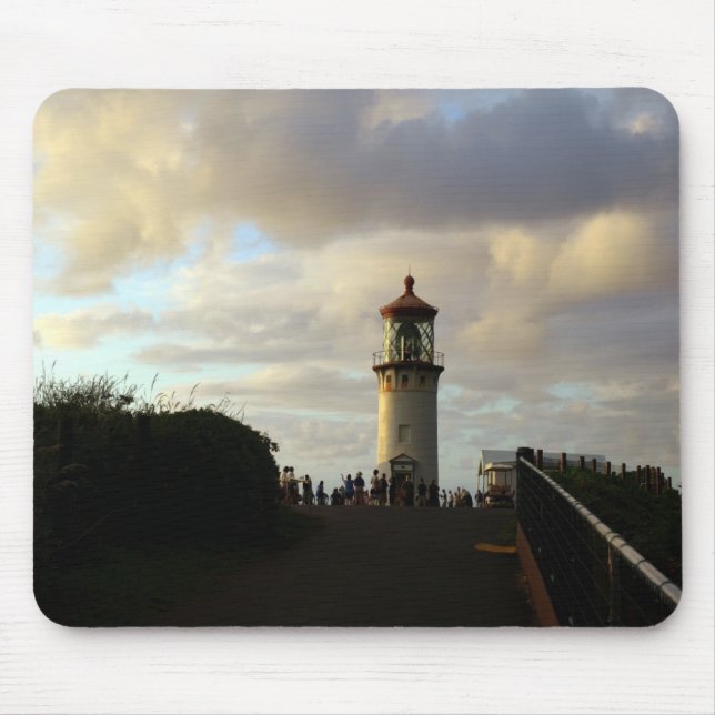 Kilauea Point Lighthouse at Dusk Mouse Pad (Front)