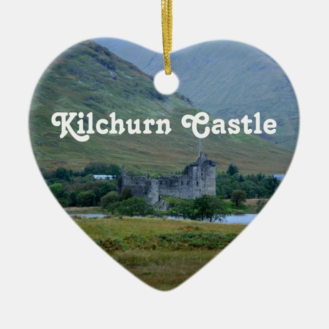 Kilchurn Castle Ceramic Tree Decoration (Front)