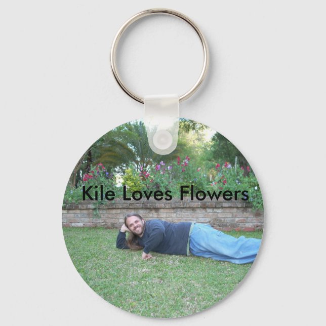Kile Loves Flowers Key Ring (Front)