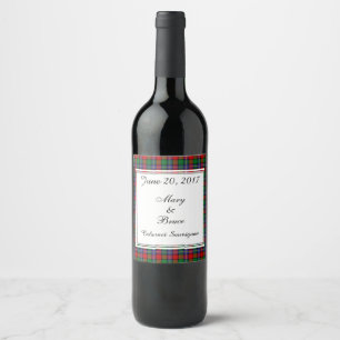 Kilgore Scottish Wedding Wine Label