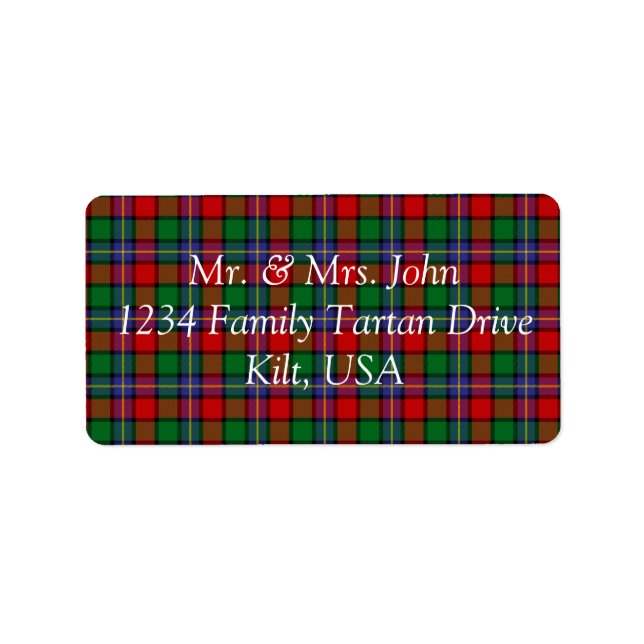 Kilgore Tartan Label (Front)