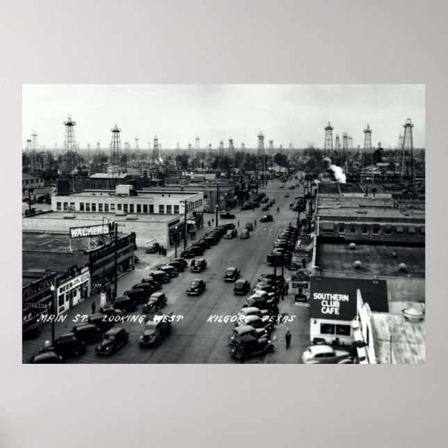 KILGORE TEXAS OIL FIELD c. 1938 Poster (Front)