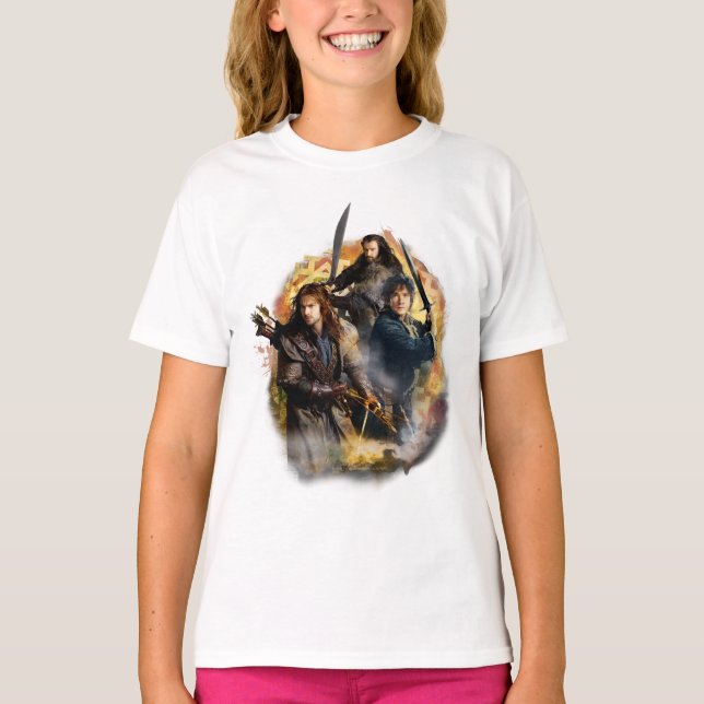 Kili, BILBO BAGGINS™, & THORIN OAKENSHIELD™ Art T-Shirt (Front)