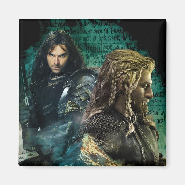 Kili & Fili Over Erebor Magnet (Front)