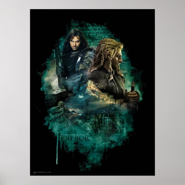 Kili & Fili Over Erebor Poster (Front)