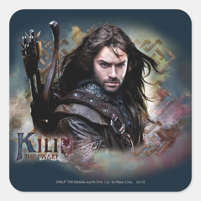 KILI THE DWARF™ With Name Square Sticker (Front)