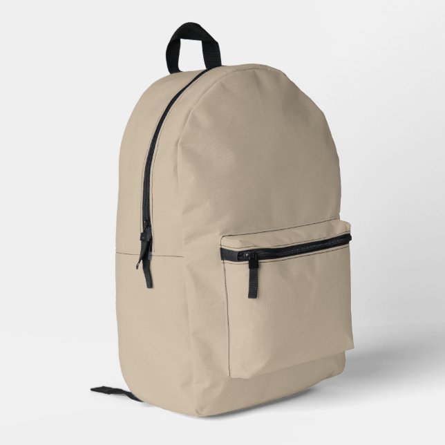 Kilim Beige Solid Colour Printed Backpack (Back Corner Left)