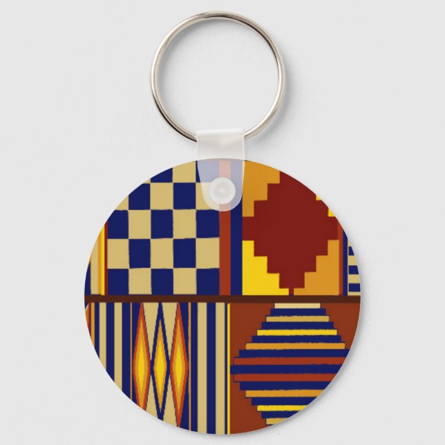 Kilim Prayer Rug design Key Ring (Front)